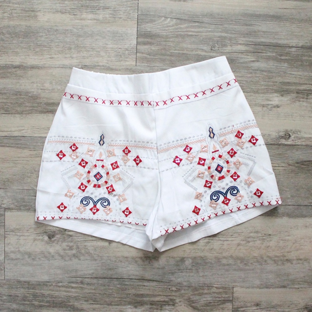 Boho‎ Embroidery Shorts